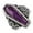 Purple, variant on Mens Stainless Steel Punk Coffin Rings Gothic Zombie Vampire Skull Biker Ring