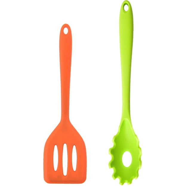 Utensilios de cocina antiadherentes del silicón de 2 piezas, artilugios de cocina, sistema resistente al calor