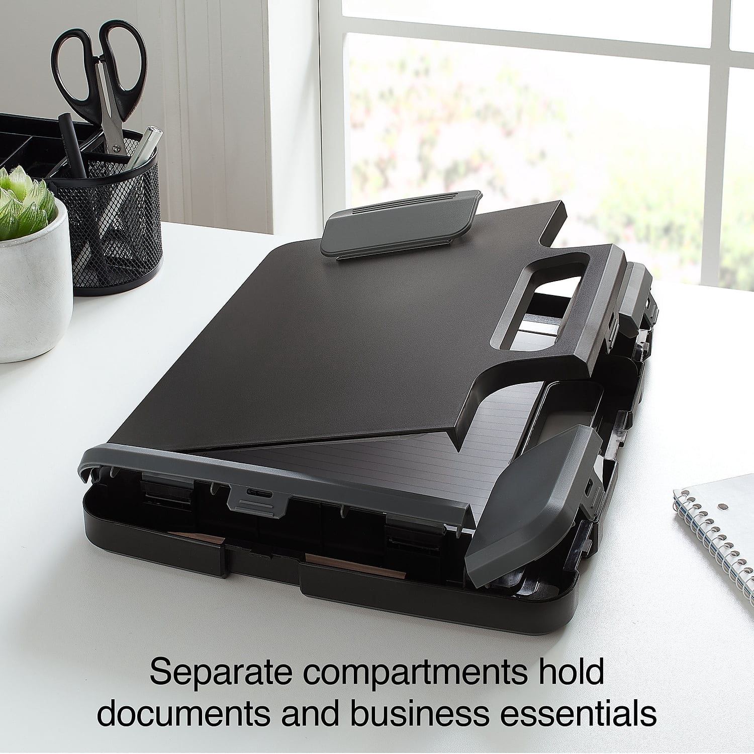 Staples Plastic Storage Clipboard Letter Size Black 2/Pack ST28541-CCVS