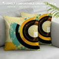 thumbnail image 3 of Acheng Gold and Blue Abstract Art Plush Pillowcase 1 Piece White, 3 of 5
