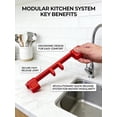 thumbnail image 3 of EGNMCR Tools&Home Improvement Double Sink Faucet Handle Lock Kitchen And Bathroom Plug With Central Pipe Fixed Lock of tap, 3 of 7