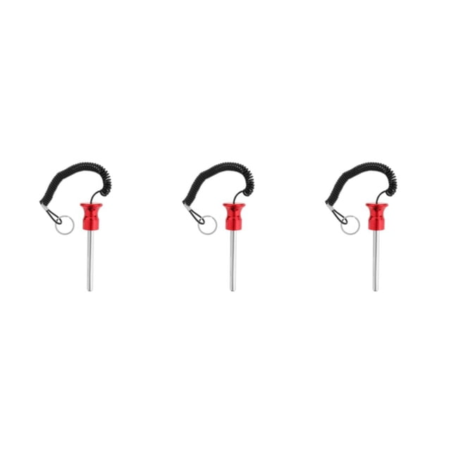 Maytalsory Magnetic Weight Stack Pin with Pull Parts Rope Replacement Red 10x105mm 3Set