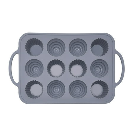 

12 Cavities Silicone DIY Round Cake Moulds Chocolate Molds Chocolate Baking Tool