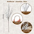 thumbnail image 2 of NOGIS 5 Pcs 29.5'' Artificial Jasmine Flowers, Tall Fake Flower Bouquet Faux Plants, Faux DIY Floral Art Jasmine Plants Forsythia Stems for Home Office DIY Wreath Wedding Table Decor (White), 2 of 7