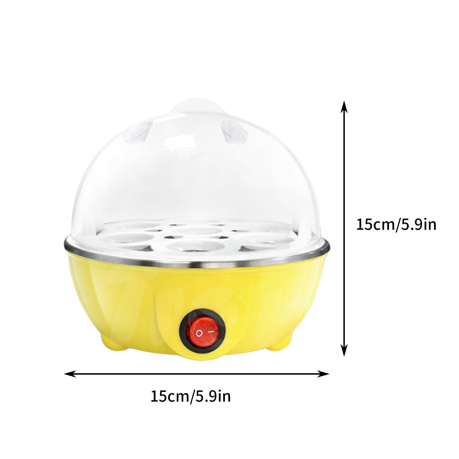 Multifunctional Eggs Cooker Single Layer Standard 350 W 110 V Steamer for 1–7 Eggs with Measuring Cup and Egg Separator