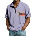 thumbnail image 2 of Patriotic Shirts for Men American Flag Short Sleeve Henley Neck Tees Memorial Day Freedom Vintage T-Shirts, L, 2 of 4