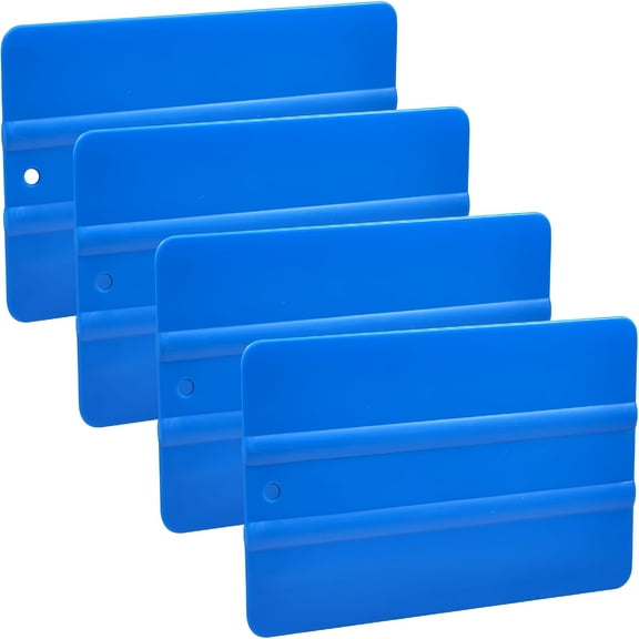 ACDANC 5-inch Vinyl Wrap Squeegee Flexible Big Size Plastic Scraper for Window Tint Film Wrapping,Tinting,Wallpaper,Decals,Craft,Pack of 4