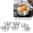 thumbnail image 4 of Stainless Steel Cookware Set Induction Kitchen Cooking Skillet Set with Frying Pan Soup Pot Milk Pot, 4 of 7