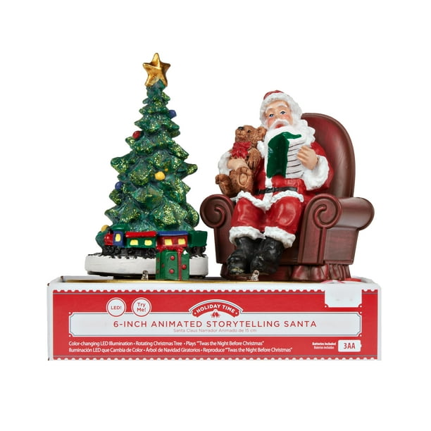 Holiday Time Animated Storytelling Santa, 6"