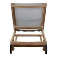 thumbnail image 5 of Courtyard Casual  Deck Side Natural Teak Outdoor Sling Chaise Lounge Chair, 5 of 5