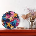 thumbnail image 6 of YAZAOO Decorative Wall Clock Size：25cm Colorful Starburstes Design Pattern Clock, 6 of 10