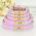 thumbnail image 6 of Pet Artist PU Leather Dog Collar Personalised Engraved Name ID Soft Padded Luxury Fashion, 6 of 14