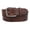 Brown, variant on Snap On Floral Embossed Cowhide Full Grain Leather Casual Belt