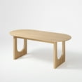 thumbnail image 6 of MAYEERTY 67x33.5x30 Modern Oval Dining Table, Contemporary Home Wood Kitchen Table, Natural Wood, 6 of 7