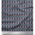 thumbnail image 1 of Soimoi Velvet Fabric Geometric Ethnic Print Fabric by The Yard 58 Inch Wide, 1 of 3