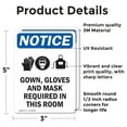thumbnail image 2 of (2 Pack) Gown Gloves And Mask Sign, 2 of 7