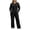 Black, variant on Zynoxe Womens Sweatsuits 2 Piece Set Classic Round Neck Buttons Long Sleeve Sweatshirt & Sweatpants Set Stretchy Ribbed Lounge Sets for Women Solid Color Casual Tracksuit with Pockets Beige S