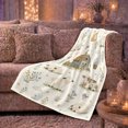 thumbnail image 5 of YShenghong Sleepy Farm Animals Around A Moonlit Blue Barn Printed Flannel Blanket, 5 of 7