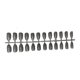 thumbnail image 1 of Jumpingount 24 piezas de uñas postizas en forma de ataúd, elegantes herramientas de manicura, pestañas adhesivas, decoraciones DIY, suministros de belleza Type3 NO3 Jumpingount CE012050-07, 1 of 6