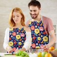 thumbnail image 3 of Pioneer Flower Floral Print Pattern Apron for Women and Men, Cotton Linen Waterproof with Pockets, Adjustable, 33x27 Inch for Kitchen, Gardening, BBQ, Salon, 3 of 6
