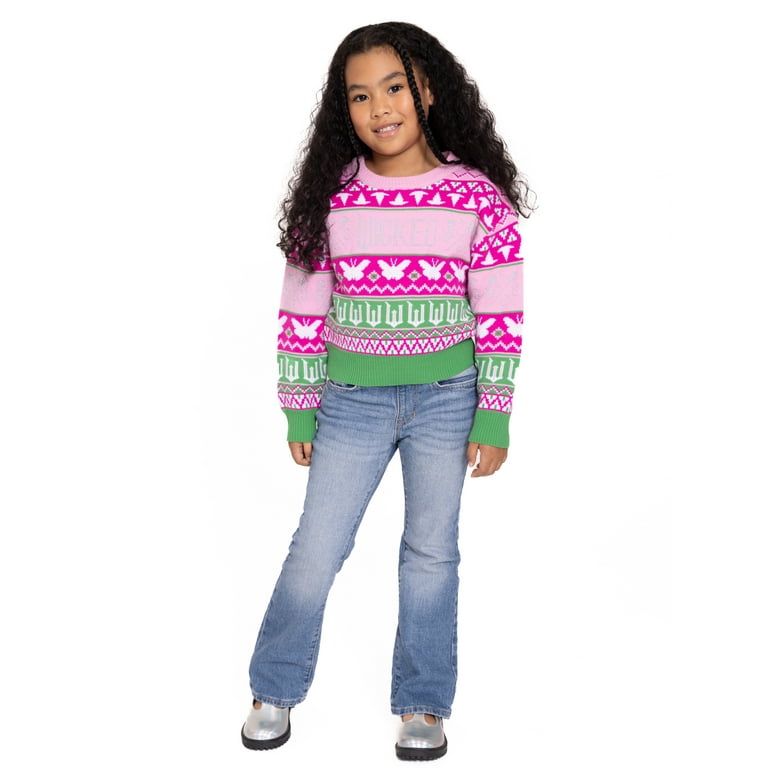 Wicked Girls Metallic Lurex Holiday Sweater, Sizes 4-16 - Walmart.com