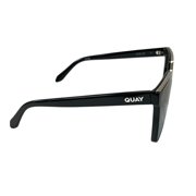 Quay Australia Level Up Square Sunglasses Black Silver Flash