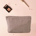 thumbnail image 6 of Yonrjhukm Woolen Knitted Cosmetic Bag, Striped Color-blocked Makeup Organizer, Portable Multi-functional Pencil Case, Soft Yarn Fabric for Cosmetics & Stationery Storage, 6 of 8