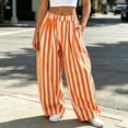 thumbnail image 6 of Cfrylhy Womens Striped Jeans Wide Leg Baggy Denim Pants Trendy Casual Trousers with Pockets, 6 of 7