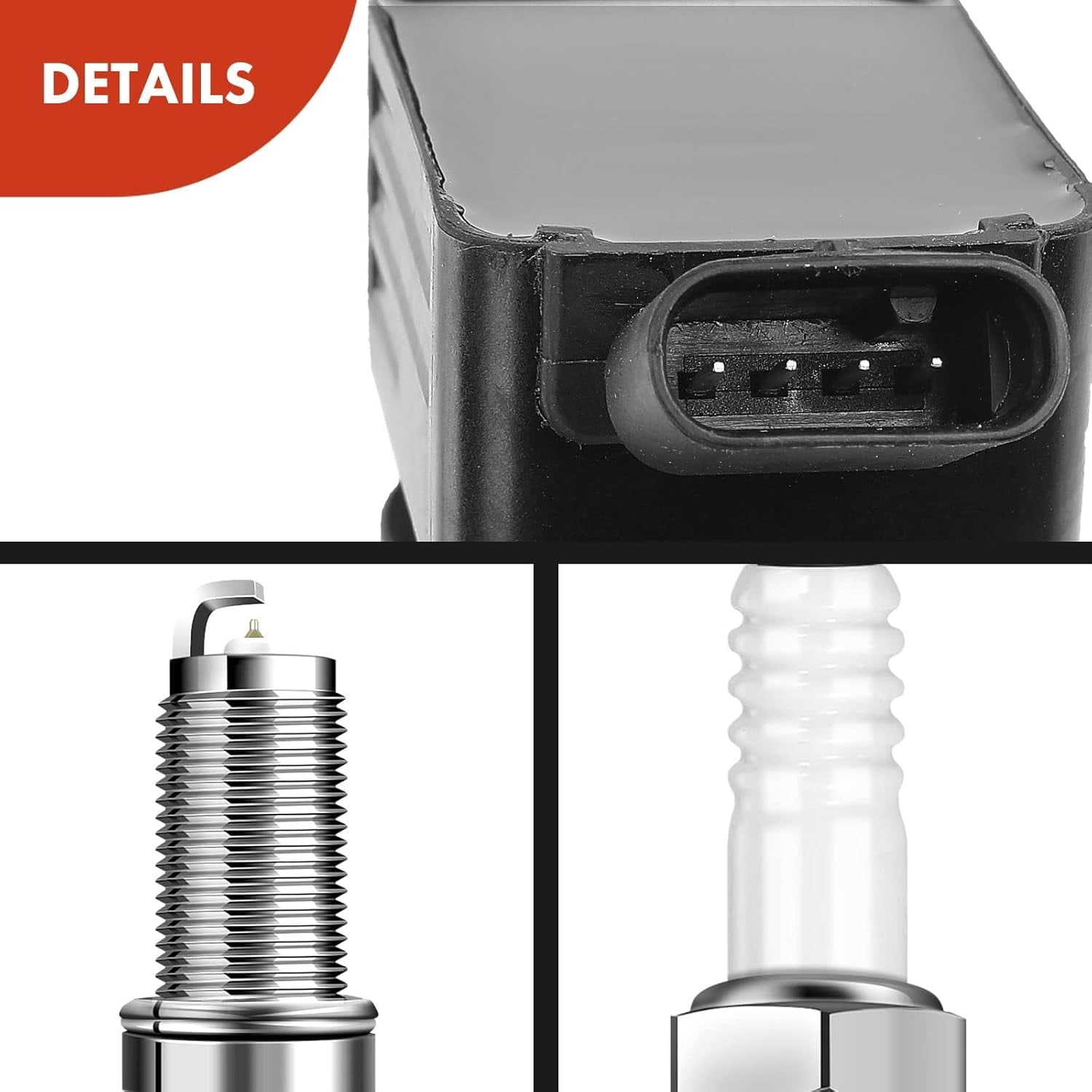A-Premium Set of 4 Ignition Coil Pack and Iridium Spark Plugs Compatible with Hyundai Elantra 2015 & Kia Forte Koup 2017, 2.0L Replace# NGK9723