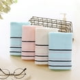 thumbnail image 5 of Unique Bargains Striped Pattern Absorbent Hand Towels Blue 4-Piece 13" x 27", 5 of 5