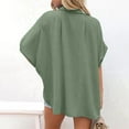 thumbnail image 4 of Women's Stylish Batwing Sleeve Top Wrinkle-Resistant Office Wear with Pocket Detail Green M, 4 of 8