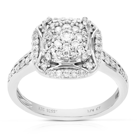 Vir Jewels 3/4 CTTW Lab Grown Diamond Ring in Sterling Silver Female Adult
