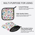 thumbnail image 3 of Yayeee Oven Mitts and Pot Holder Set of 2 Heat Resistant Kitchen Gloves Baking Hot Pad, White Stars, 3 of 5