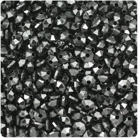 Jade Rondelle Beads - BeadTin Black Opaque 6mm Faceted Rondelle Craft Beads (1200pcs)