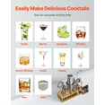 thumbnail image 4 of VEVOR Cocktail Shaker Set, 13-Piece Stainless Steel Bar Tools with Bamboo Stand, Boston Bartender Kit Accessories | Mixer Spoon, Muddler, Jigger, Strainer, Liquor Pourers, Ice Scoop, Lemon Zester, 4 of 9