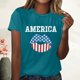 thumbnail image 2 of Blusa informal de manga corta con cuello redondo y estampado suelto de verano para mujer con estilo OAVQHLG3B Store  lin121212, 2 of 4