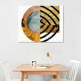 thumbnail image 2 of Orinice Abstract Sun Moon Wall Décor, Boho Minimalist Wall ArtPrints Unframed  Mid Century Modern Geometric Shapes in Gold, Orange, Black. Modern and Contemporary Décor for your Living Room 20x16in, 2 of 6