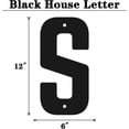 thumbnail image 2 of 12 Inch Modern Metal House Numbers, Metal Letter, Black Door Number, Metal Mailbox Numbers and Letters, Metal House Address Letters and Numbers for Outside Signs (S), 2 of 8