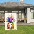 thumbnail image 3 of Amhnf Floral Bouquet In Colorful Jars Garden Flag For Home Outdoor Garden Yard Decor 12x18 inch, 3 of 5