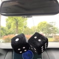 thumbnail image 3 of HUGFEGWE Car Interior Hanging Fuzzy Dice - Mirror Hanging Couple Fuzzy Plush Dice | Auto Rear Mirror Plush Pendant | Lorry Rear View Mirror | Colorful Heart Embroidered Fuzzy Plush Dice CJB91-4568, 3 of 7