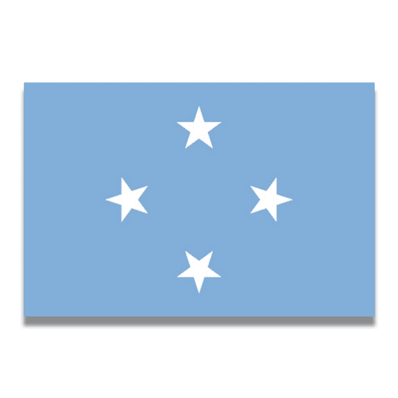 Magnet Me Up Micronesia Micronesian Flag Vinyl Automotive Magnet Decal, 4x6 Inches