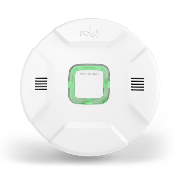 Rely RealAlerts 10-Year Battery Smoke Alarm with Voice Alerts and LED Warning, 1 Pack
