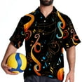 thumbnail image 4 of Note Men's Hawaiian Print Casual Button Down Short Sleeve Summer Beach Shirt - Unisex, 4 of 6