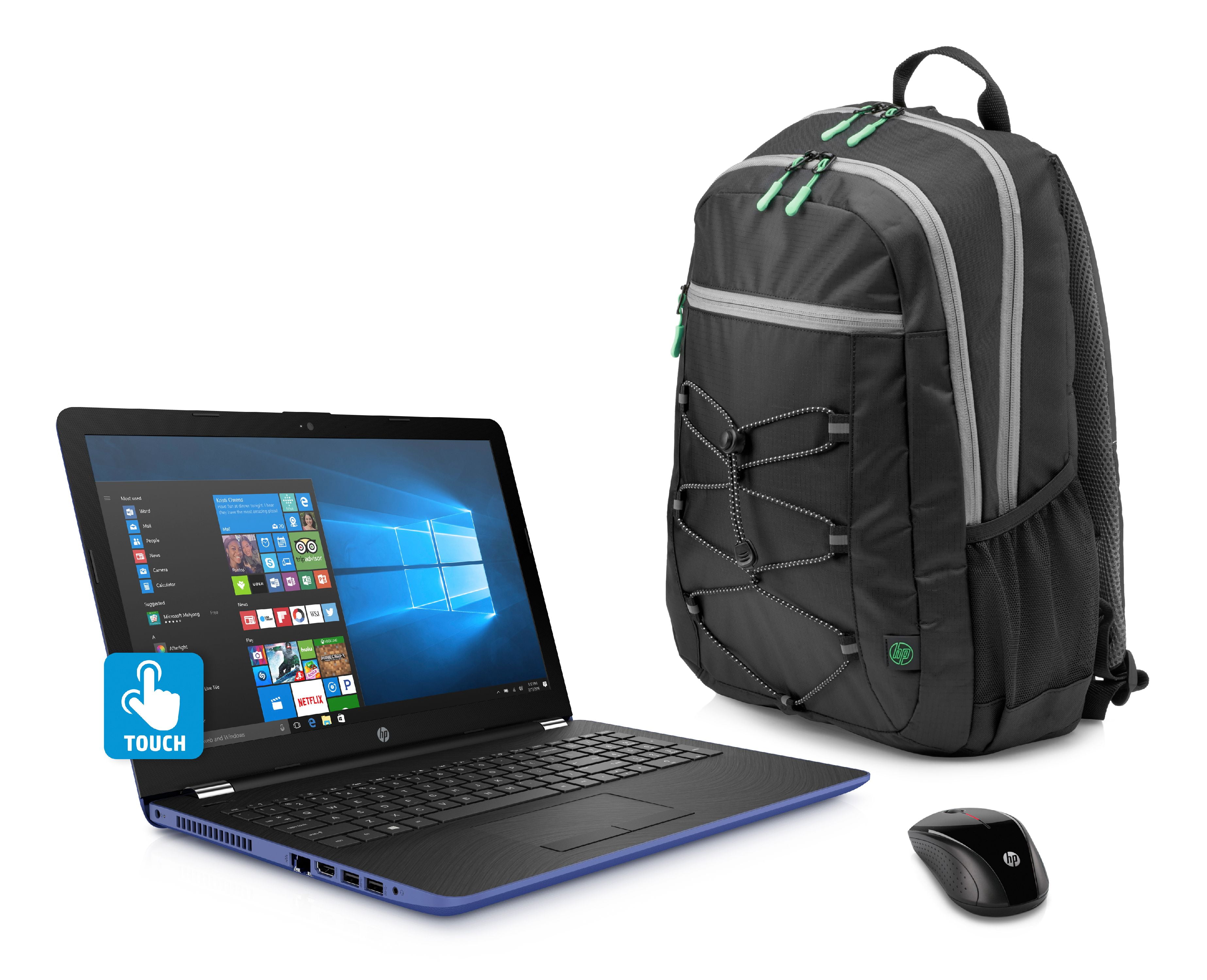 been gans Decoratie HP 15-bw033WM 15.6" Marine Blue Laptop Bundle, Windows 10, AMD A12-9720 Quad  Core Processor, 8GB Memory, 1TB HDD, Wireless Mouse and Backpack -  Walmart.com
