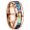 Rose gold, variant on Rose Gold Faceted Men's Tungsten Steel Ring with Abalone Shell Inlay