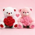 thumbnail image 2 of Deeceymbur Heart Design Stuffed Bear Doll 12 Inch Large Plush Teddy Soft Snuggle Home Decor Accent Gift Celebrations Daily Comfort, 2 of 8