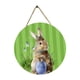 thumbnail image 2 of Adorno colgante de madera con diseño de conejito de Pascua redondo para patio, interior y exterior Estilo D, 2 of 9