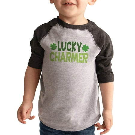 

7 ate 9 Apparel Kid s St. Patrick s Day Shirts - Lucky Charmer Grey Shirt 2T