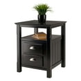 thumbnail image 6 of Winsome Timber Nightstand with Door, Black Finish, 6 of 9