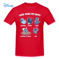 thumbnail image 1 of What Makes Me Happy Disney Stitch T shirt Harajuku Short Sleeve T-shirt 100% Cotton Graphics Tshirt Brands Tee Top5XL Gao Jinjia LED, 1 of 2